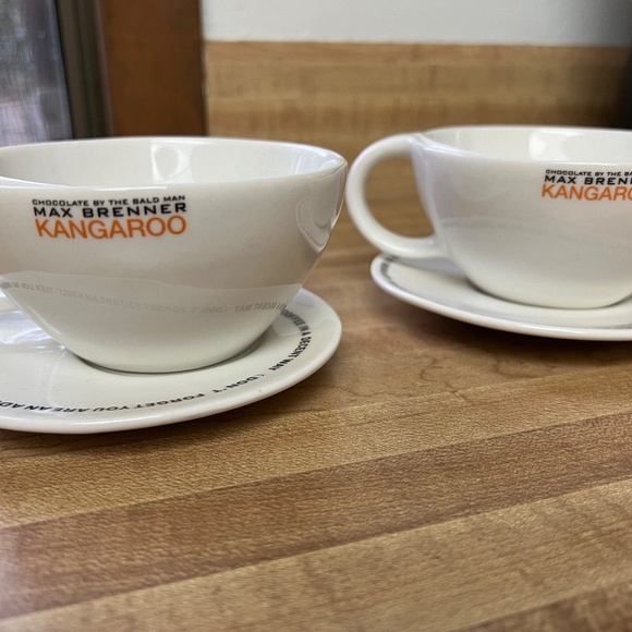 RARE MaxBrenner cup&saucer Latte Cappuccino 2sets NEW - Picture 4 of 8